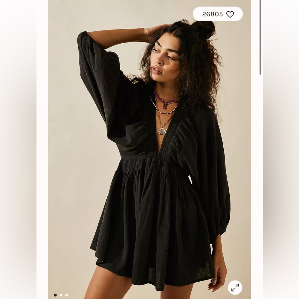 Free People For The Moment Mini Dress Black M